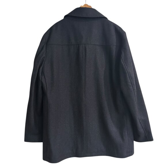 Ralph Lauren Black Label Wool Blend Peacoat Sz 44W Medium Weight Classic - Picture 3 of 6